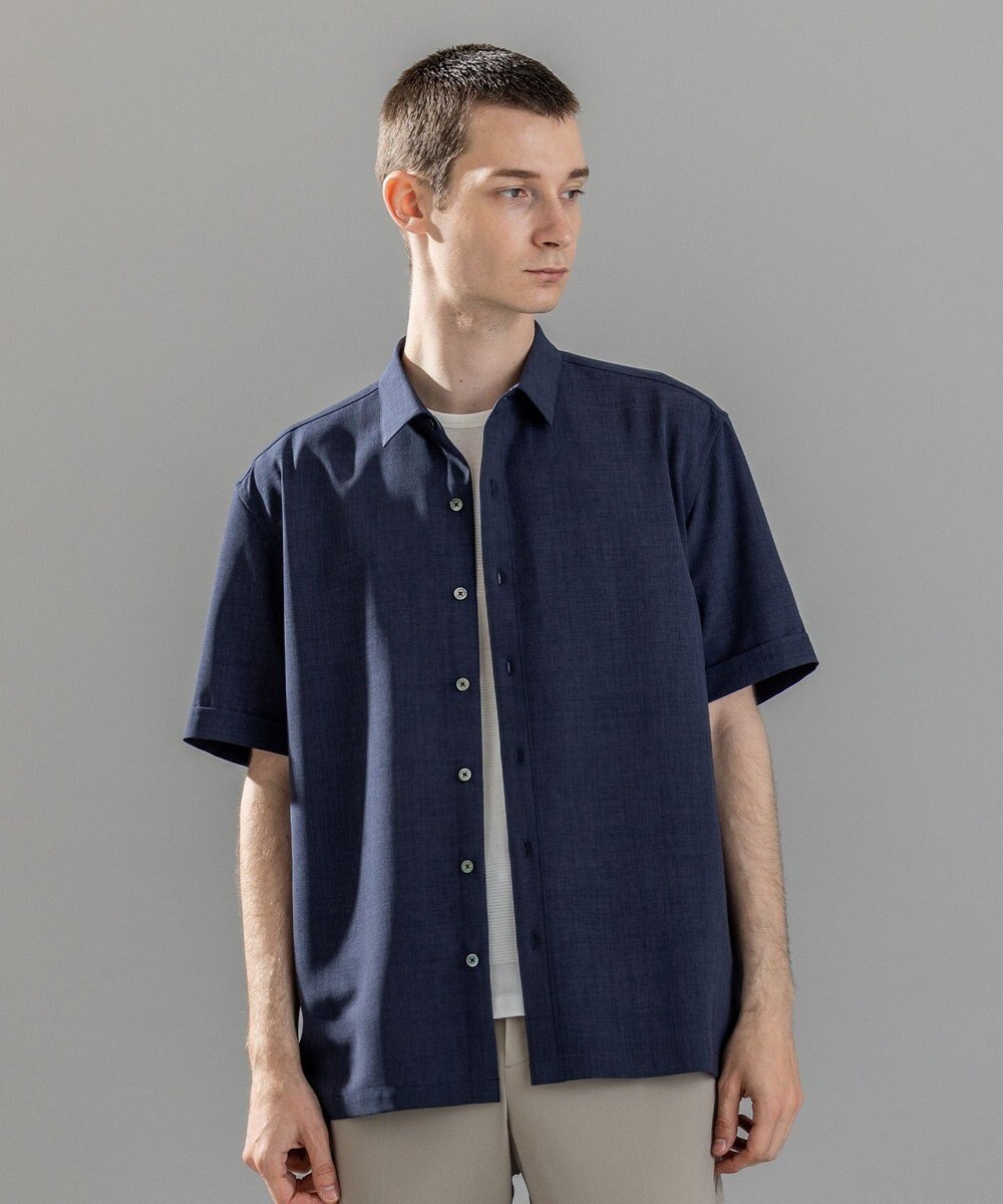 JOSEPH HOMME 【新柄】テクノボイルストレッチ レギュラーカラー半袖シャツ 