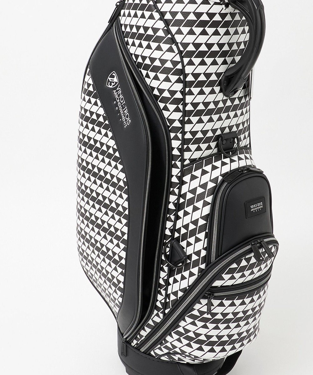 23区GOLF 【UNISEX】フラッグ総柄キャディバッグ　他と被らないデザイン 