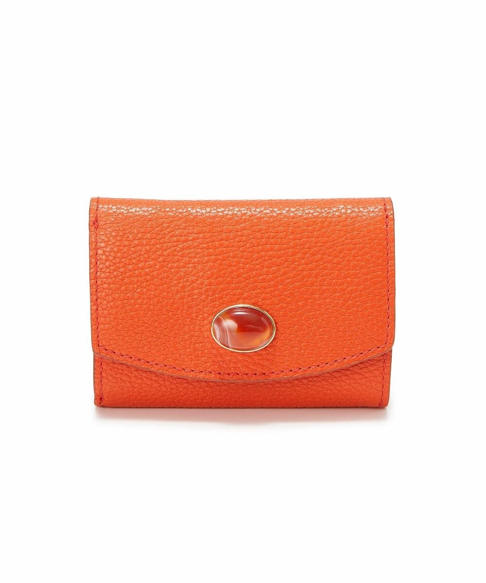 TOPKAPI 【TOPKAPI】gemdrops ジェムドロップ ミニエンボスレザー 天然石 三つ折り 財布 