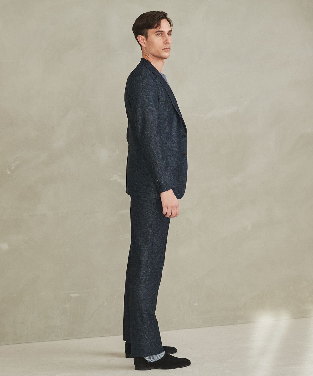 GOTAIRIKU 新素材セットアップ【通気性抜群/洗える/シワになりにくい】カラミプリントストレッチセットアップ パンツ 