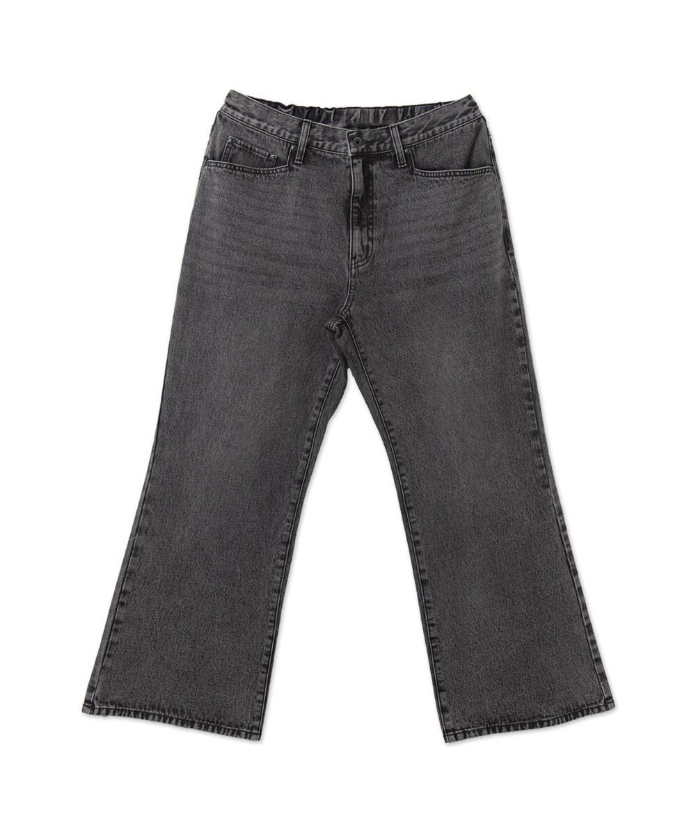 WEGO 【ユニセックス着用ITEM/SMLサイズ展開】デニムルーズフレアパンツ 