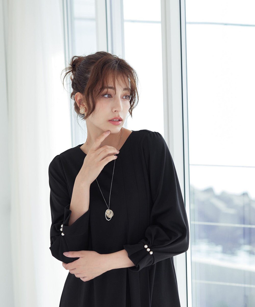 Tiaclasse 【GOLD LABEL・洗える】アシメプリーツポンチワンピース 