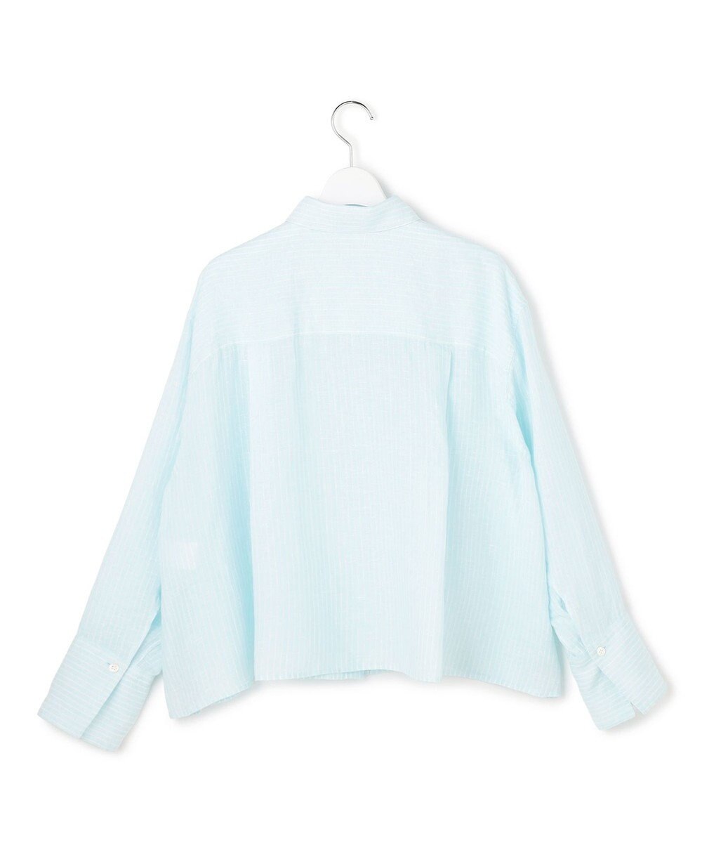 23区 【先行予約】LIBECOリネン ポケット刺繍 クロップドシャツ 