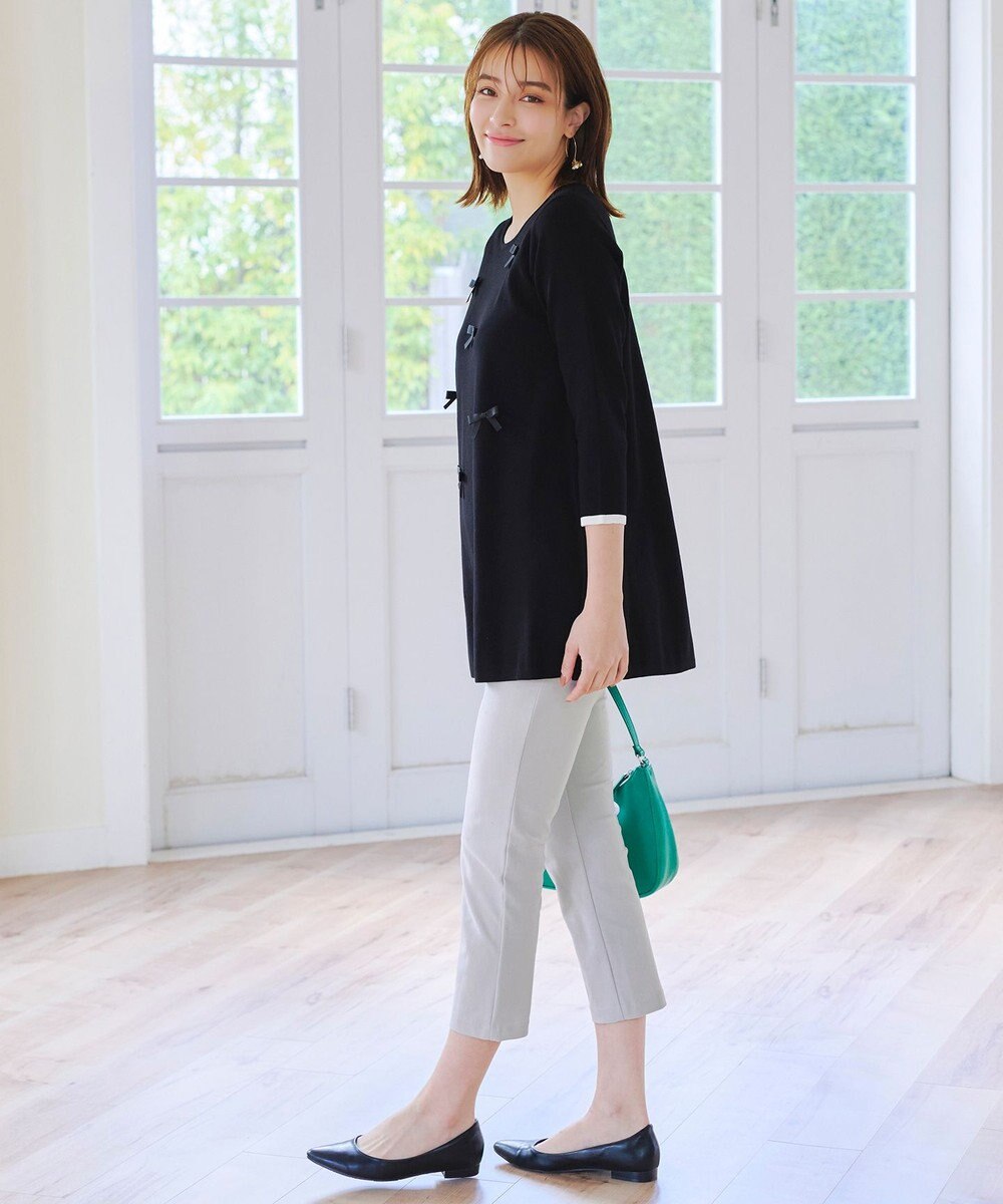 Tiaclasse L 【洗える】リボンニットチュニック 