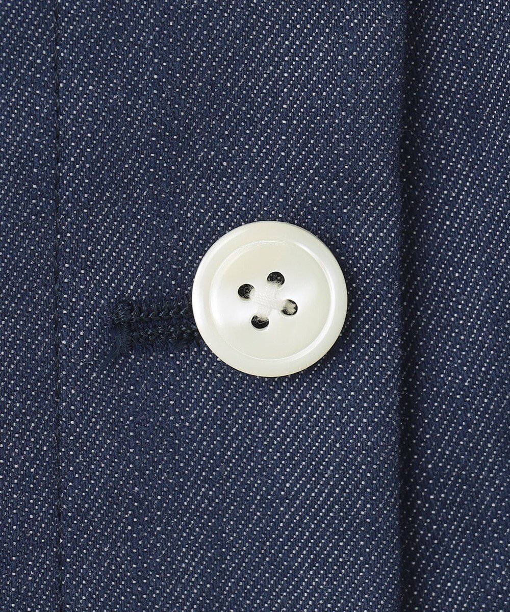 J.PRESS LADIES 【洗える】セルロースシャンブレー セミワイド マリン パンツ 