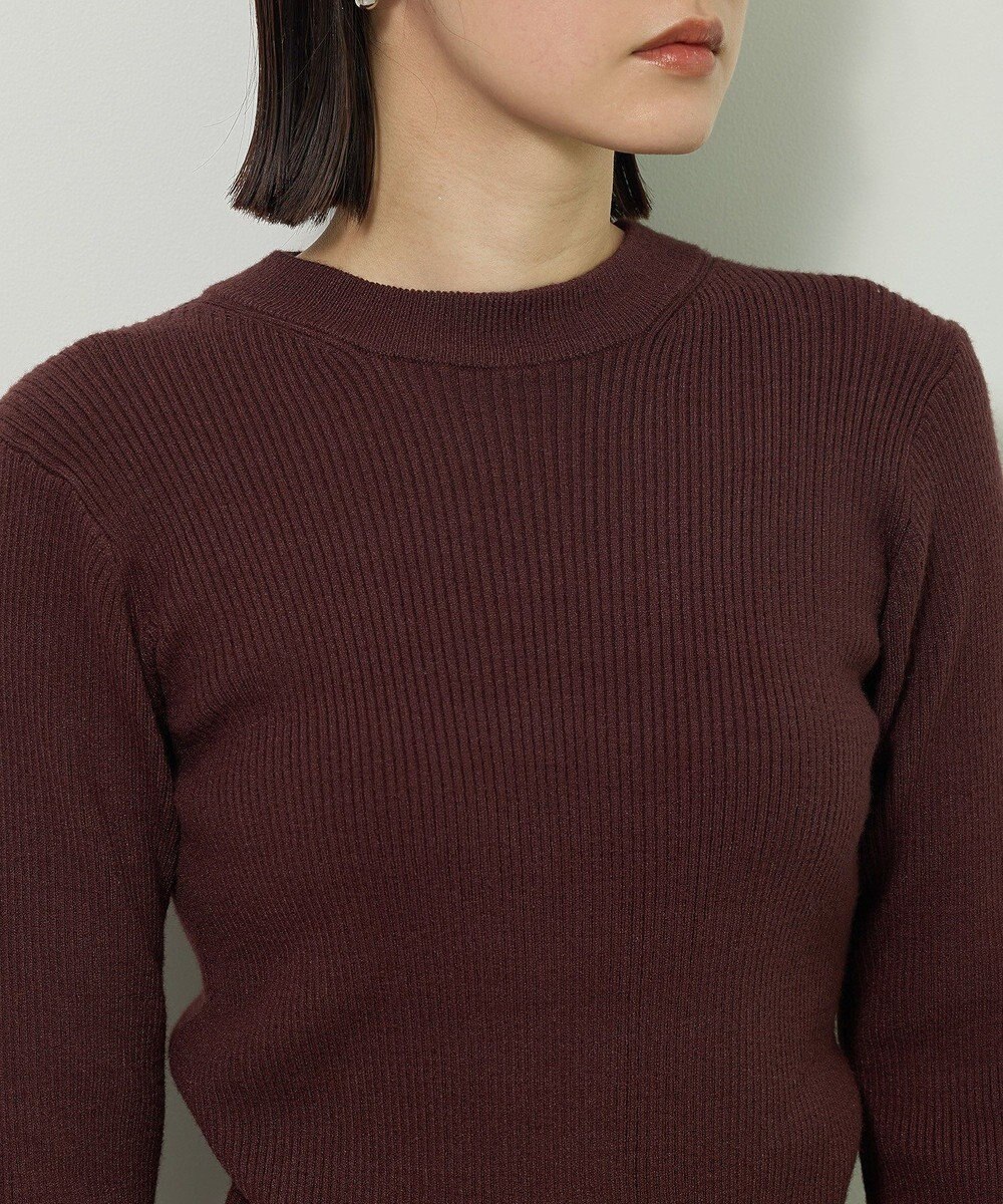 Green Parks もちやわ袖口釦リブニットプルオーバー 