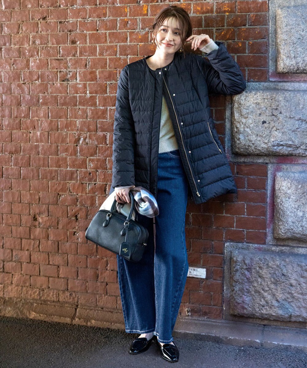 ANY SIS S 【2WAY】ノーカラーミドル ダウン 