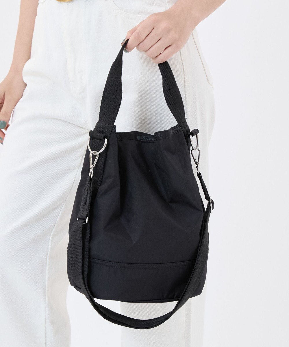 LeSportsac CONVERTIBLE BUCKET BAG 【日本限定】リサイクルドブラックJP 