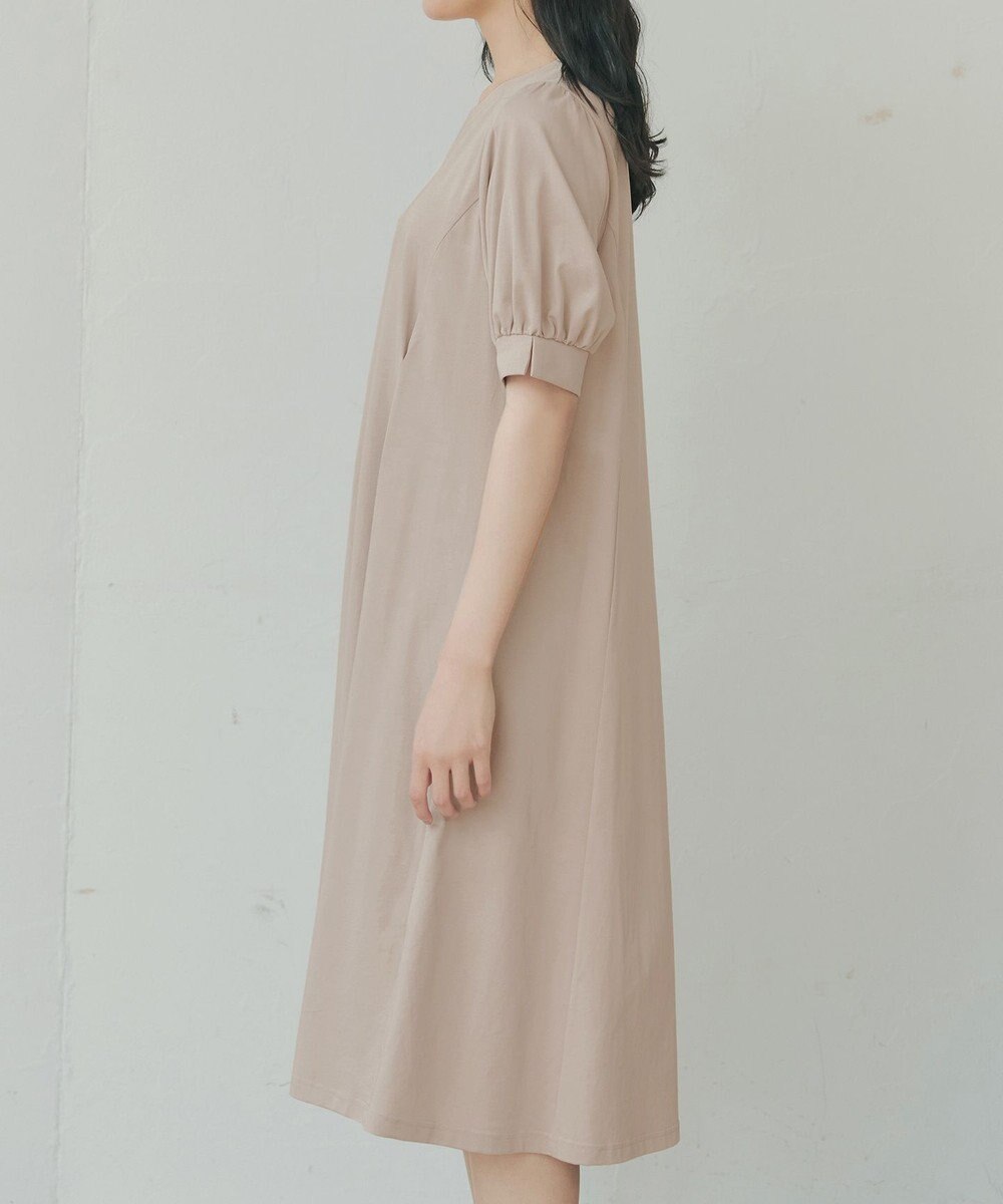 Tiaclasse 【おのののかさん着用】「サマケア」パフスリーブAラインワンピース 