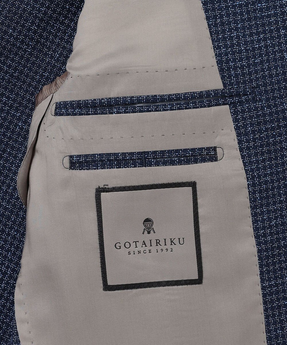 GOTAIRIKU 【尾州】ストレッチメッシュジャケット_千鳥格子柄 
