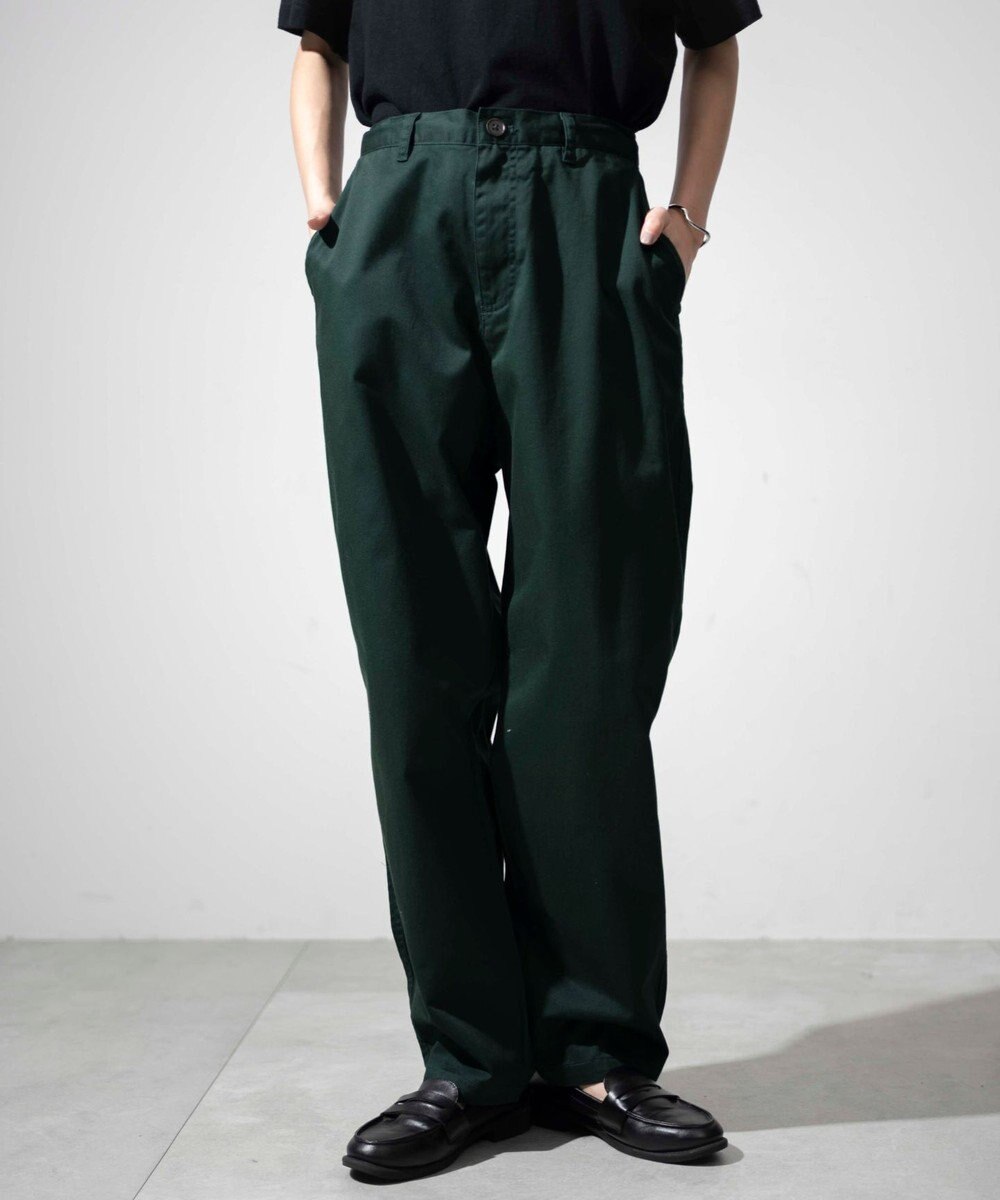 WEGO 【ユニセックス着用ITEM/ウエストゴム/手洗い可】チノイージーワイドパンツ 