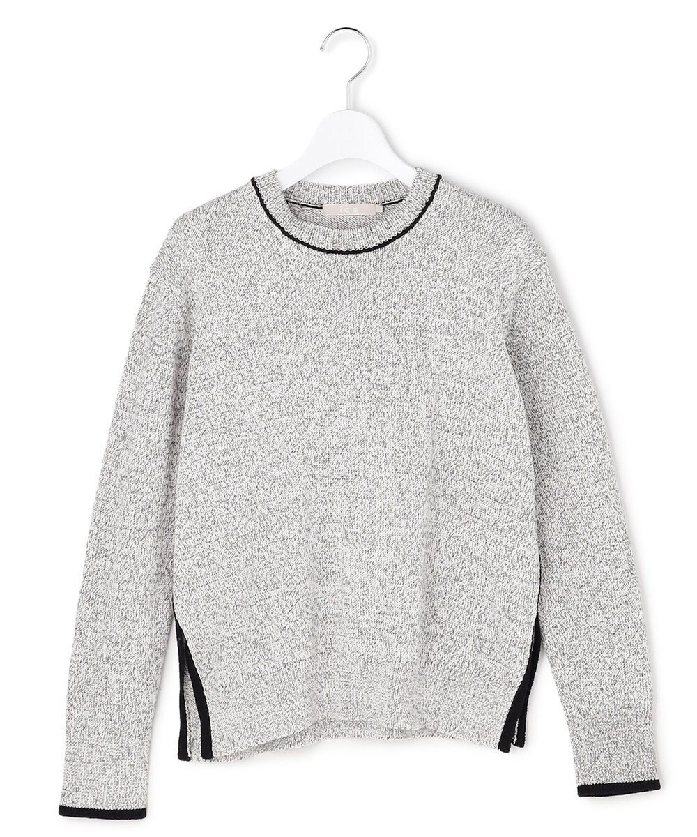 ICB L コットンツイスター クルーネックニット 