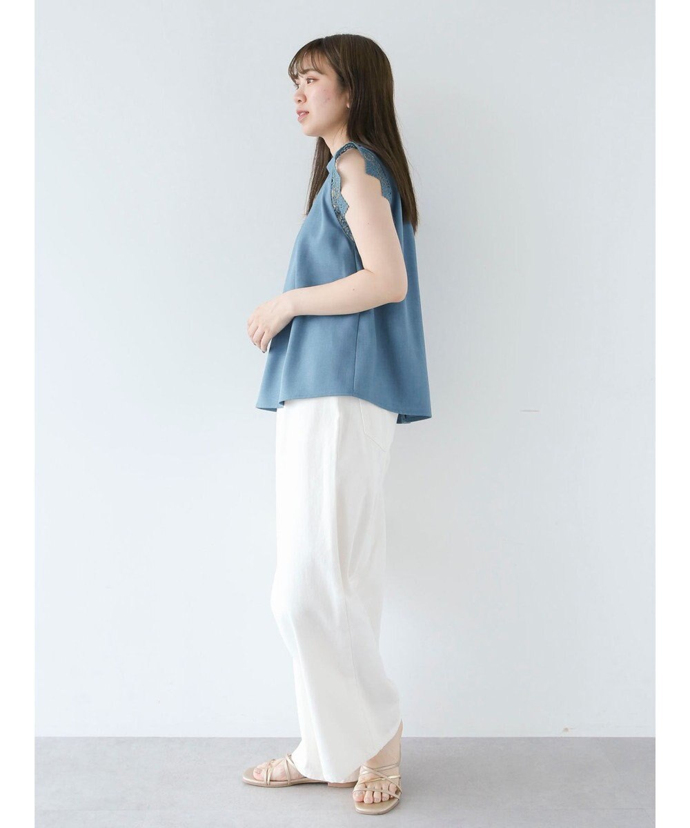 Green Parks ・ＥＬＥＮＣＡＲＥ　ＤＵＥ　リネンライクレースブラウス 