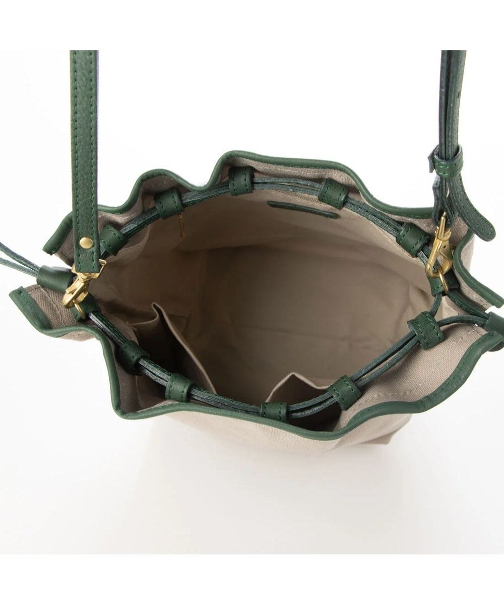 UNBILLION perche パラフィン防水キャンバスドロストショルダーバッグ 