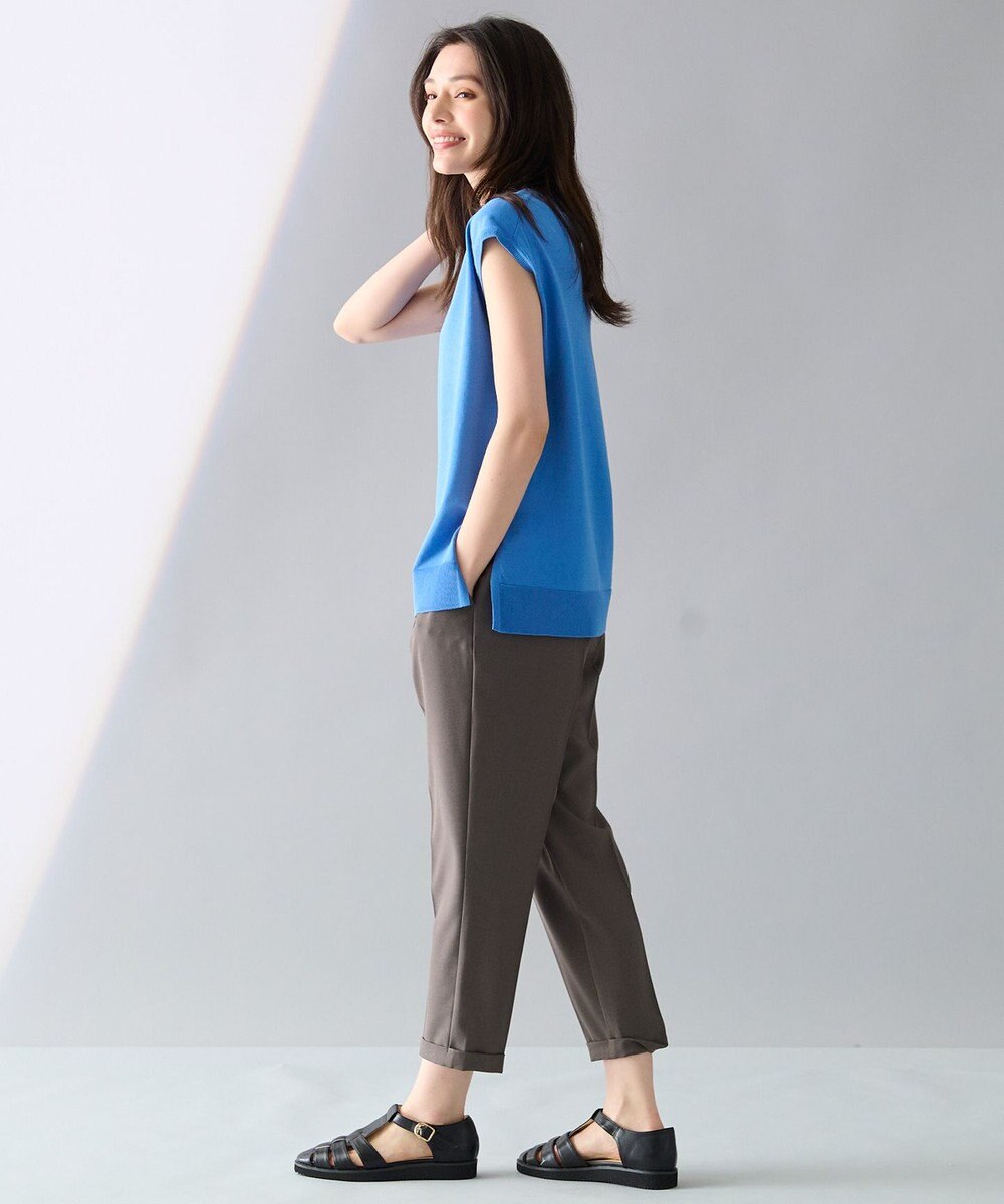 ANY 【洗濯機可】フレンチスリーブニットプルオーバー 