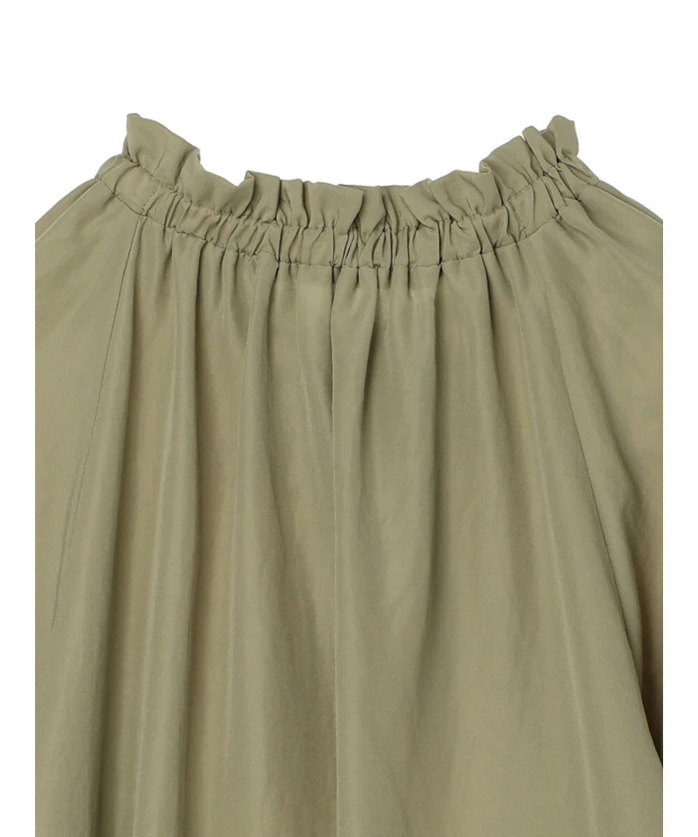 Green Parks スタンドフリルボウタイブラウス 