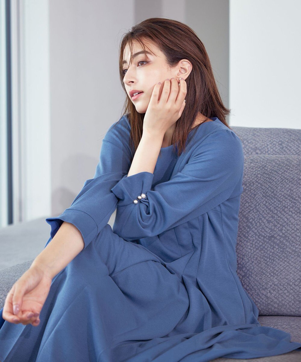 Tiaclasse 【GOLD LABEL・洗える】アシメプリーツポンチワンピース 