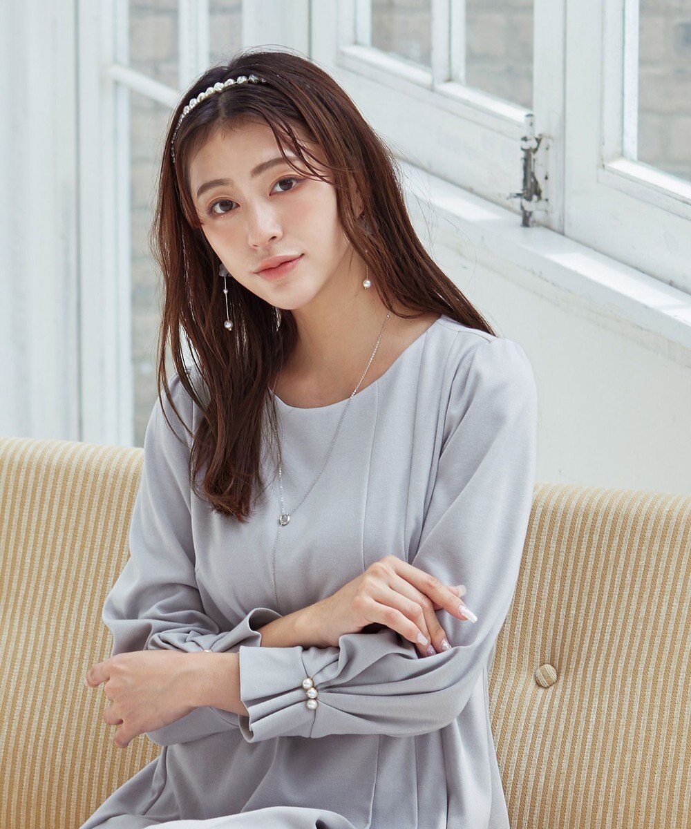 Tiaclasse 【GOLD LABEL・洗える】アシメプリーツポンチワンピース 