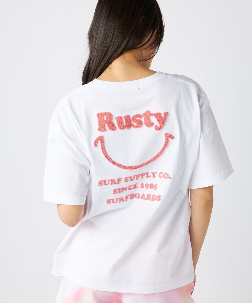 OP／FILA 【RUSTY】ニコちゃん×刺しゅう半袖Tシャツ 
