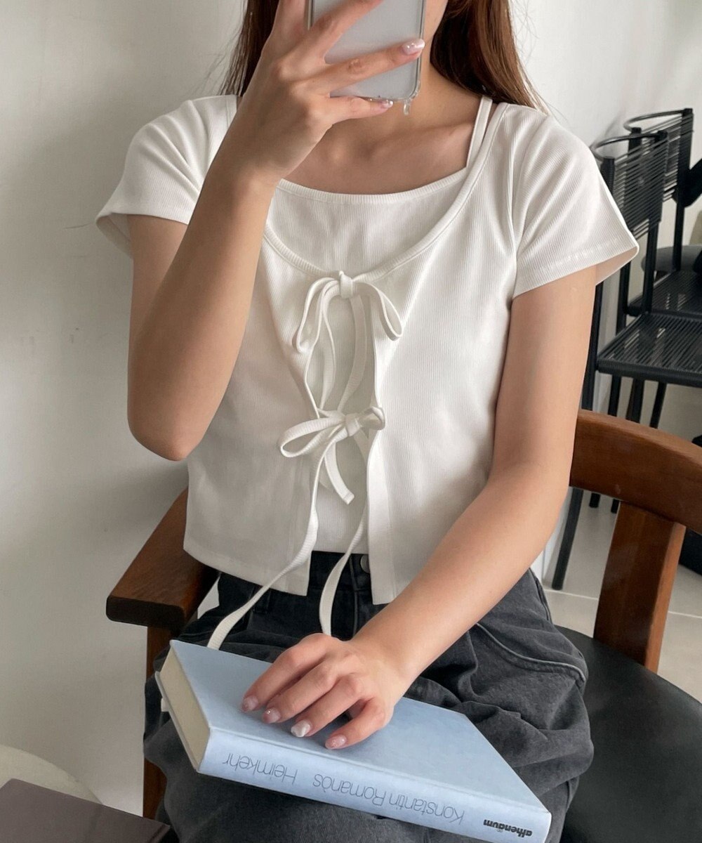 WEGO キャミドッキングカーデトップス 