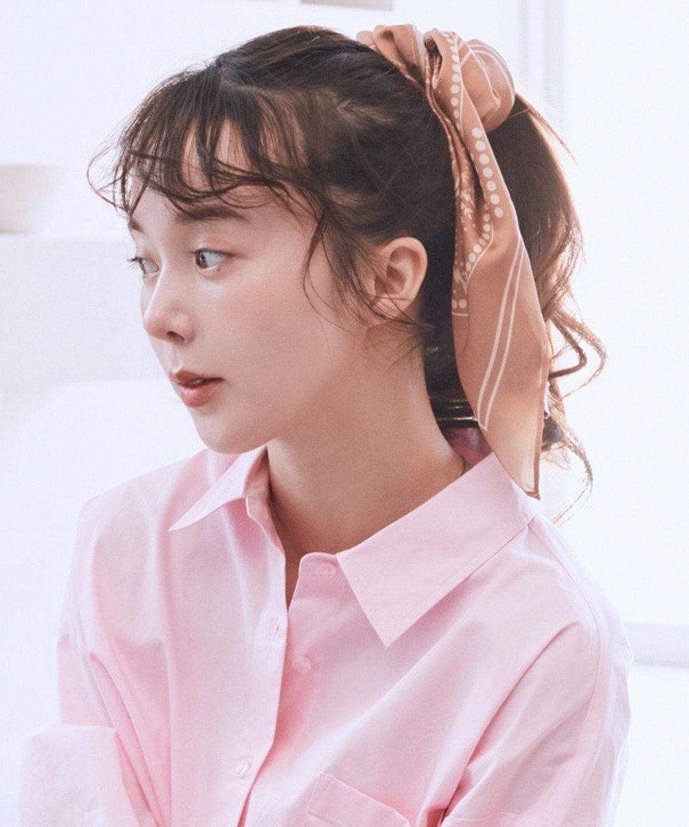 earth music&ecology ボタニカル柄スカーフ（70 ×70） 