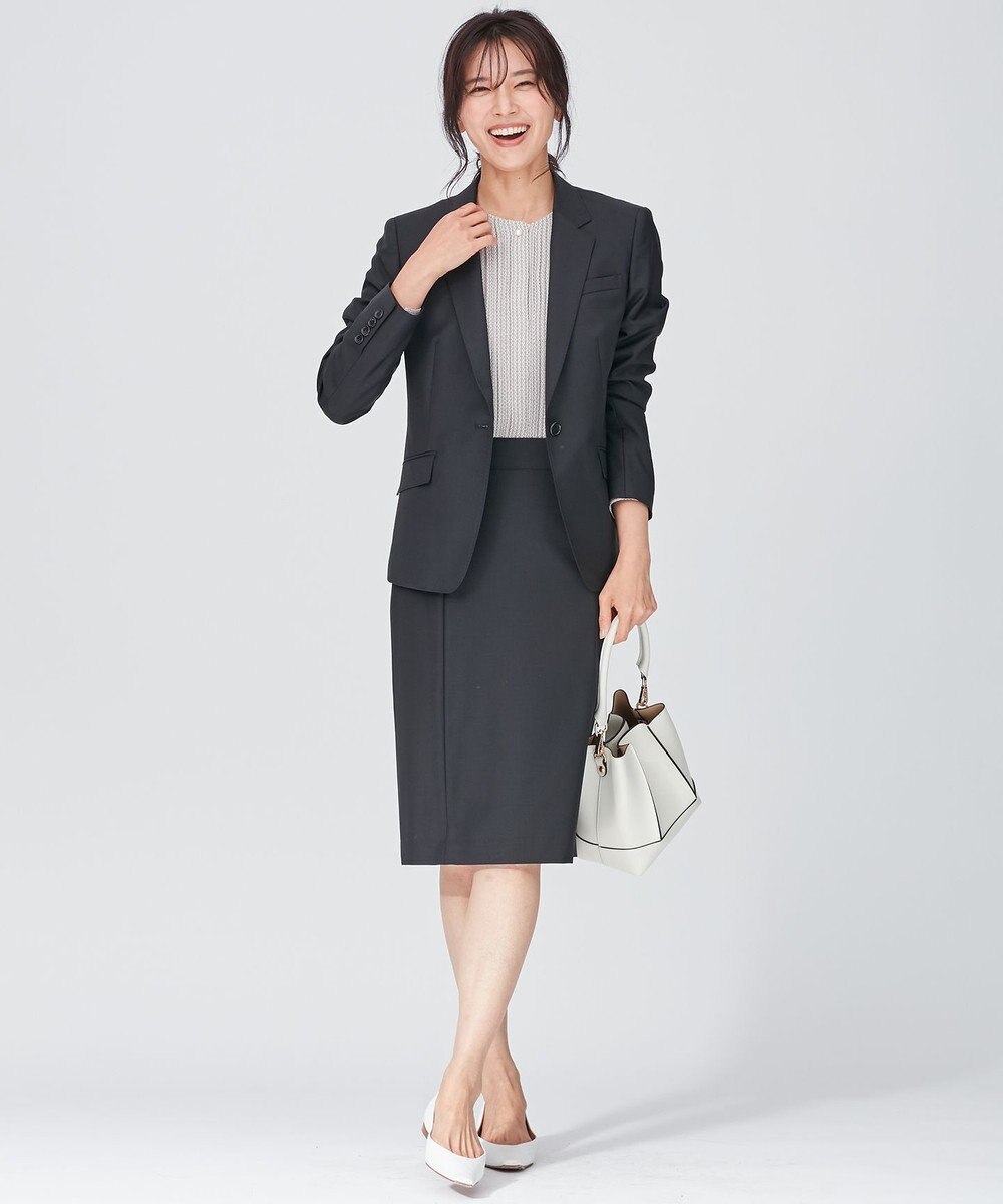 23区 L 【洗える】ヴィンテージ プリント ピンタック ブラウス 