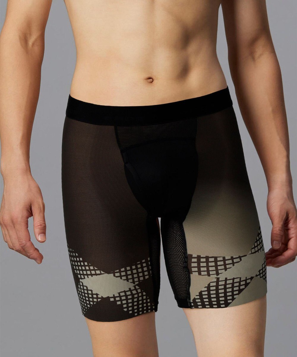 WACOAL MEN ボクサーパンツ【CROSSWALKER】はいて歩いてカロリー消費アップをめざそう！ムレ軽減設計 前開き スパッツ ロング丈 GX6007 /ブロス バイ ワコールメン 