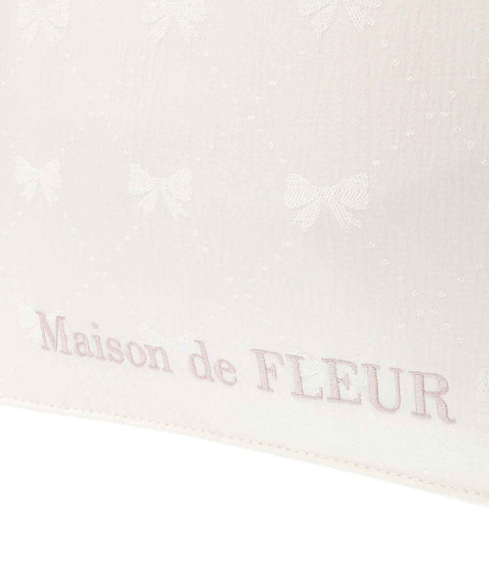 Maison de FLEUR リボン柄ジャカードスクエアトートSバッグ 