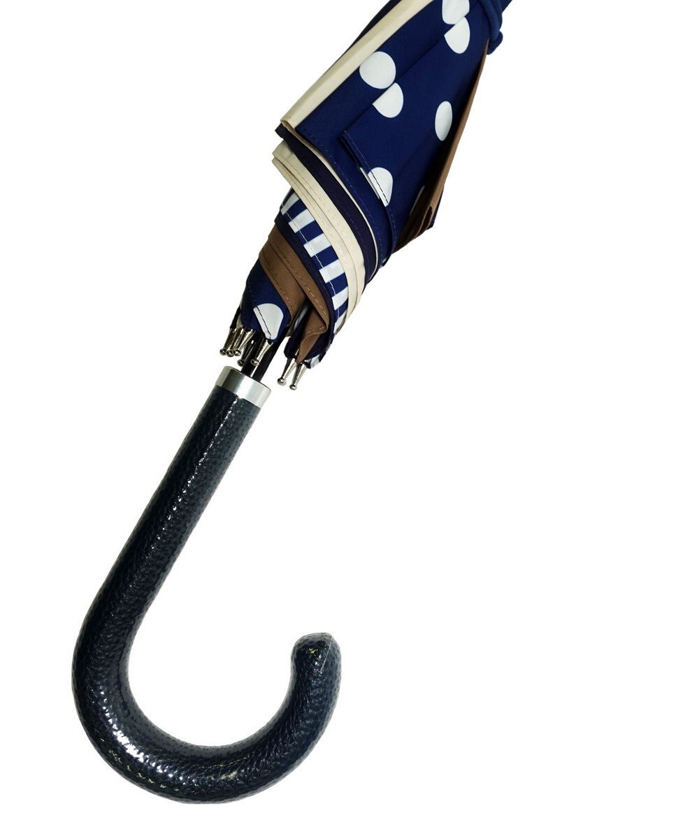 +RING レディース向け プラスリング 長傘 60cm NVY/BGE T1354 