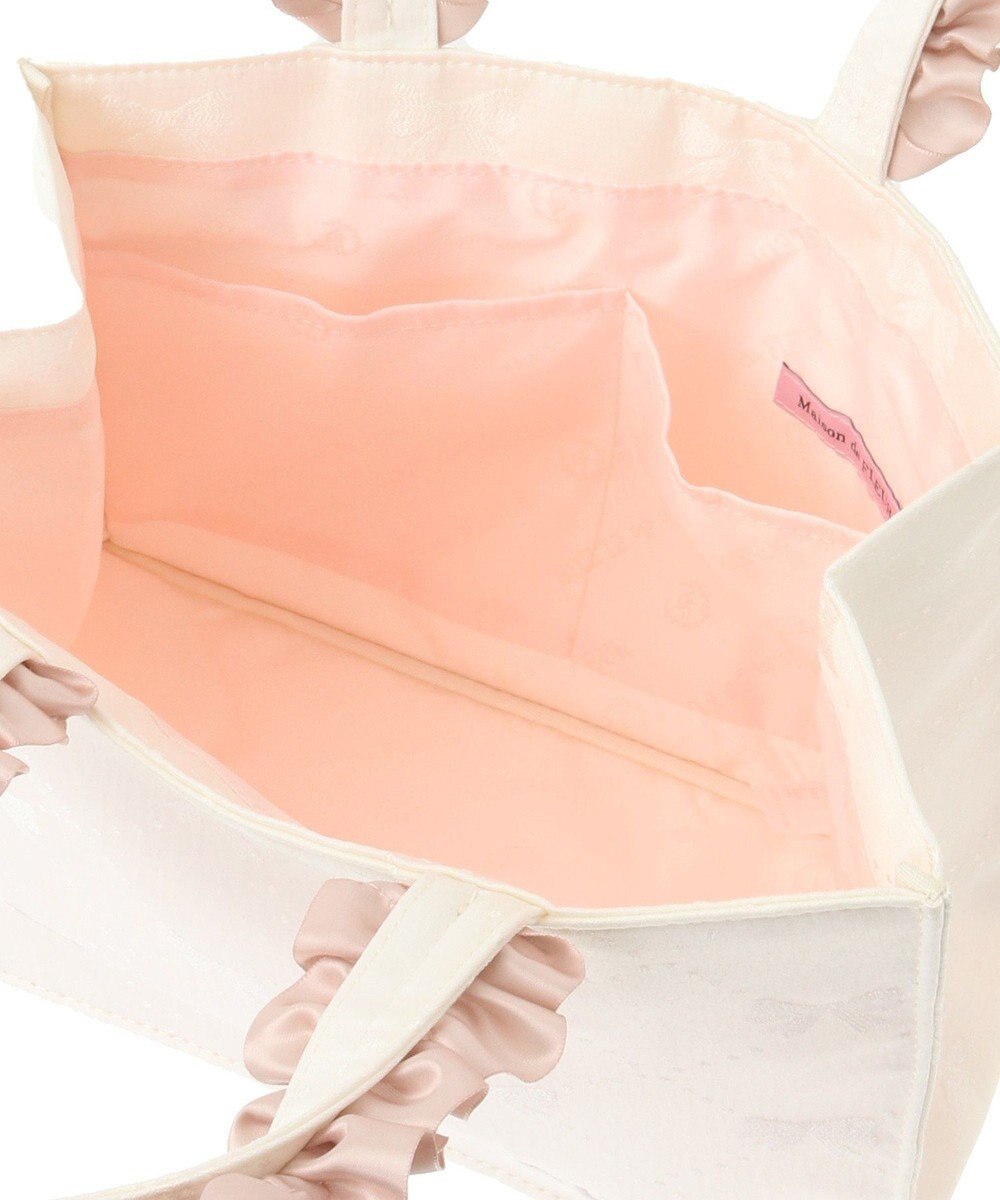 Maison de FLEUR リボン柄ジャカードスクエアトートSバッグ 