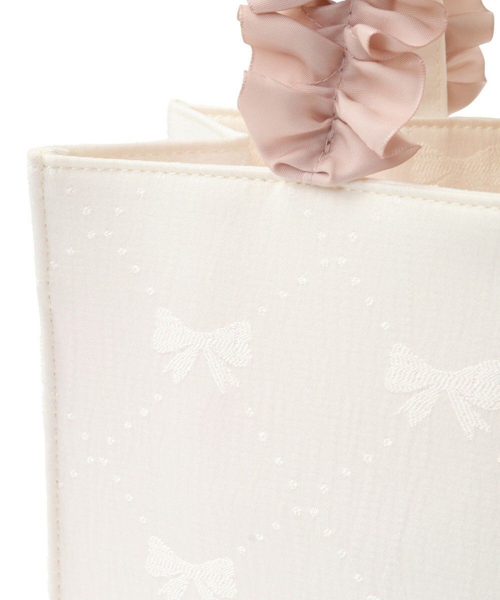 Maison de FLEUR リボン柄ジャカードスクエアトートSバッグ 