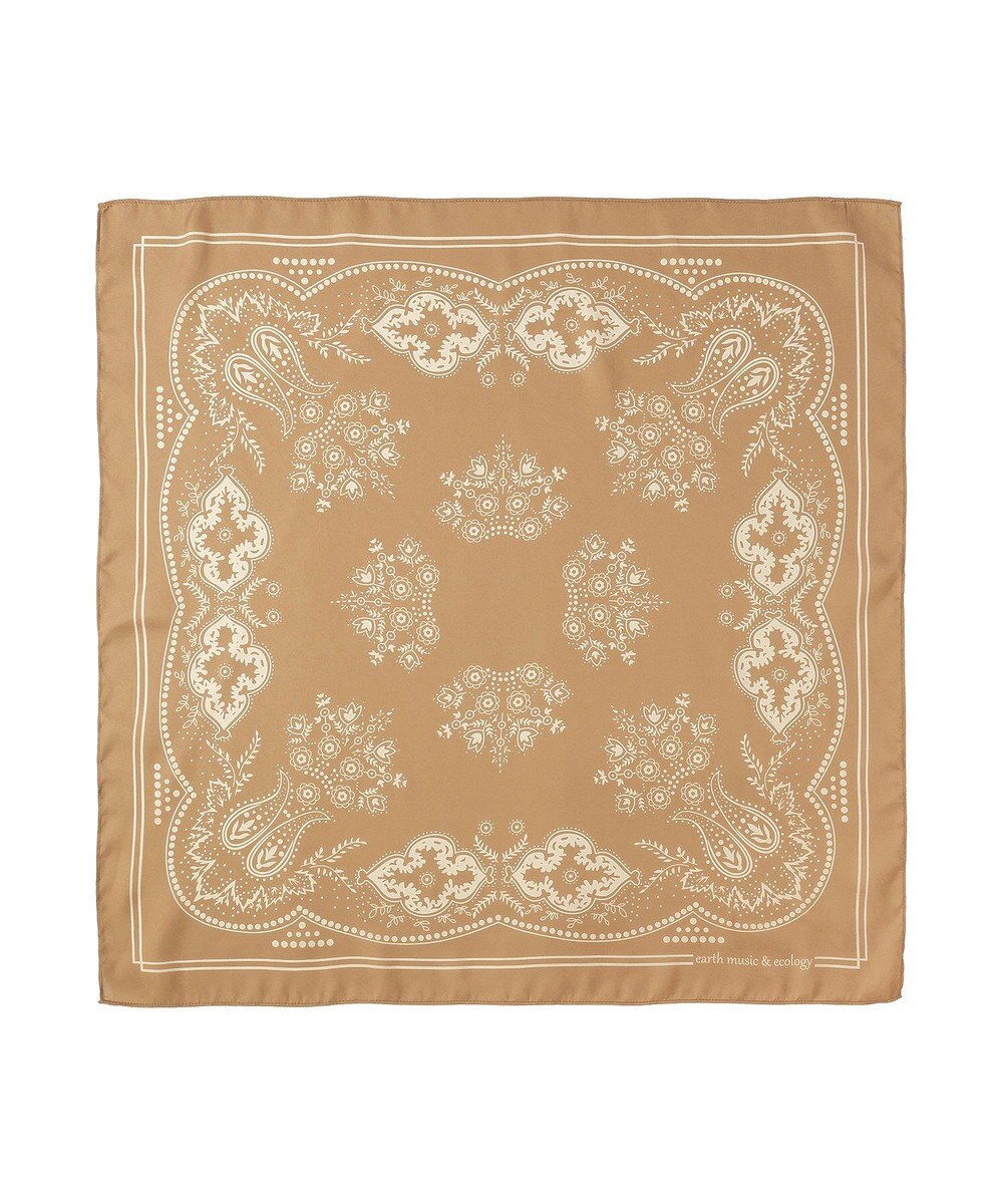 earth music&ecology ボタニカル柄スカーフ（70 ×70） 