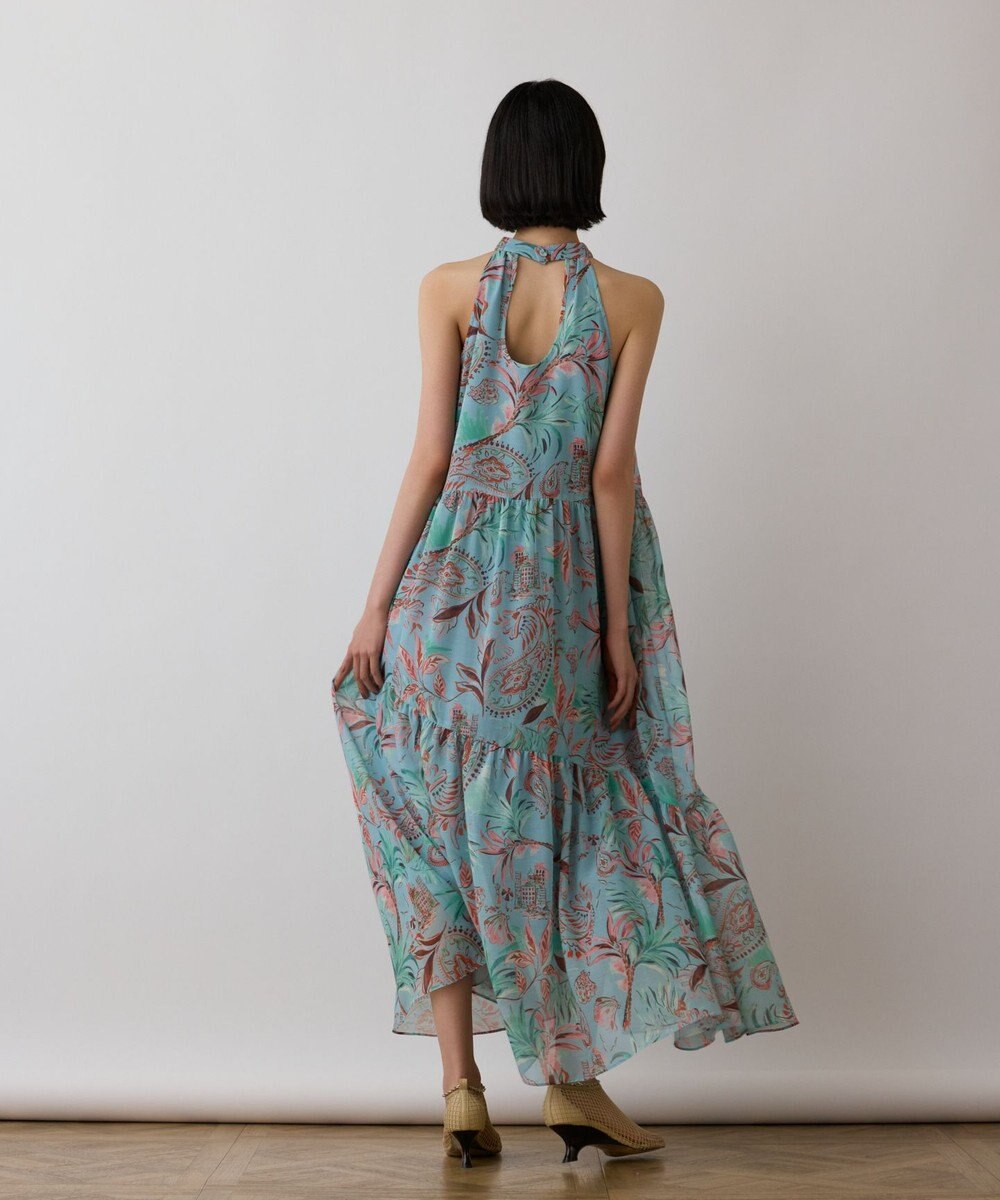 GRACE CONTINENTAL リゾートプリントティアードワンピース 