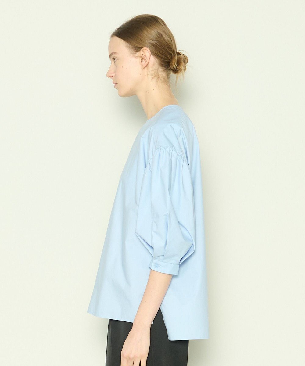 JOSEPH 【洗える】コットンシルク　ラウンドネックブラウス 