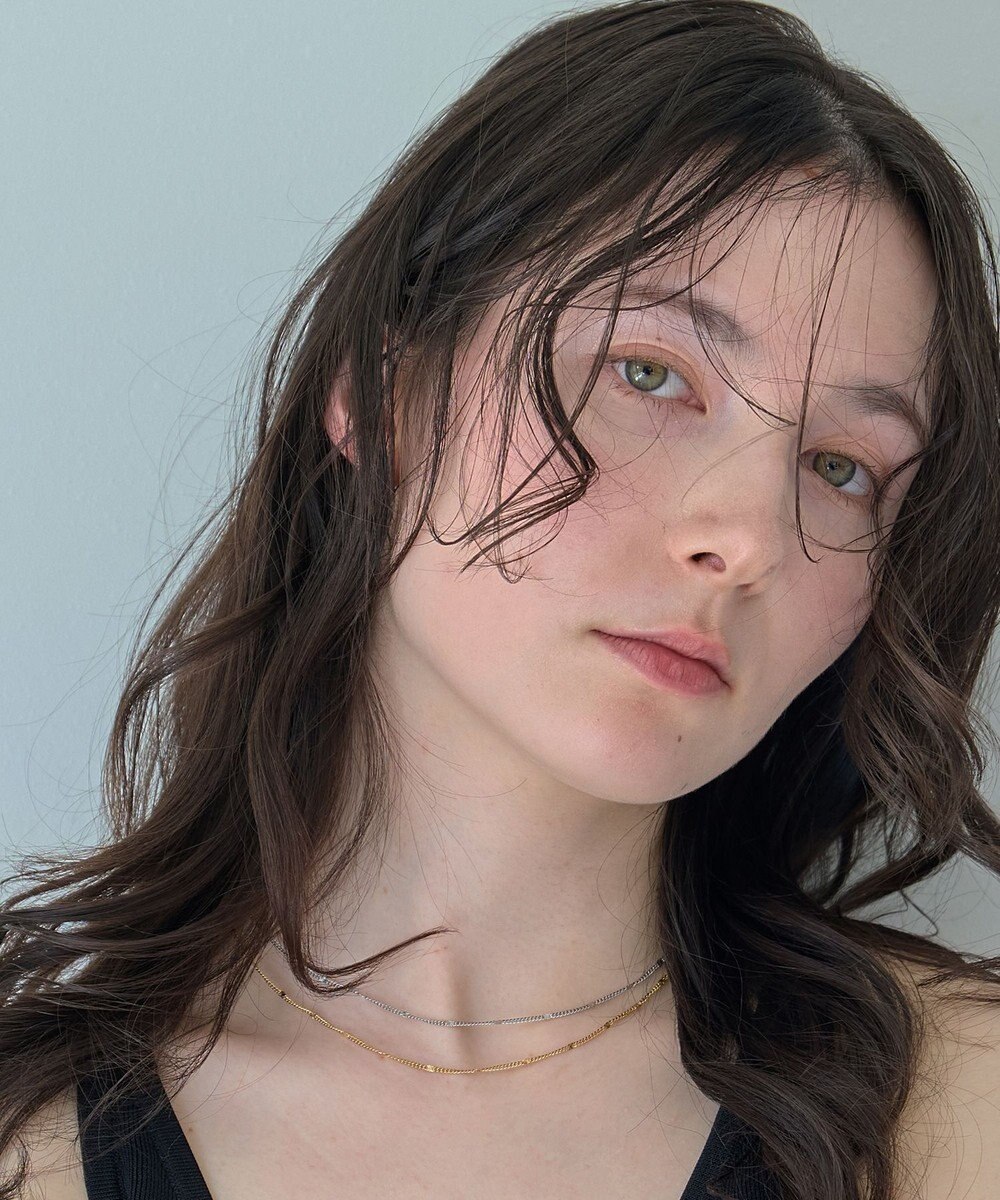 Phoebe 〈金属アレルギー対応〉ポイントチェーンステーションネックレス/シルバー 