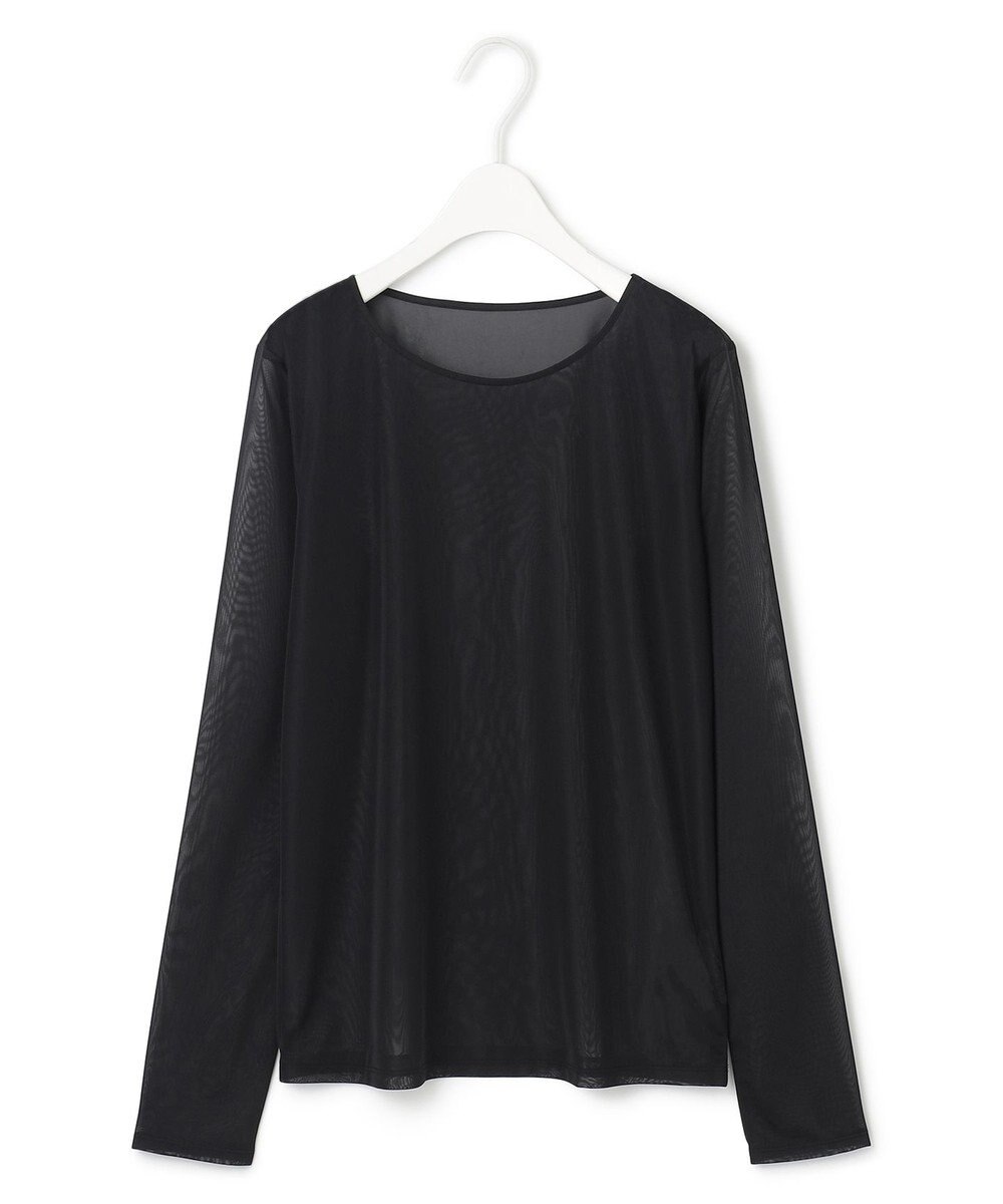 ICB L 【洗える】 マットトリコットチュール シアーカットソー 