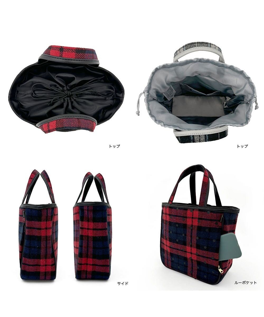 ROOTOTE 1344【フェルト生地】LT.スクエア.ドットチェック-A 