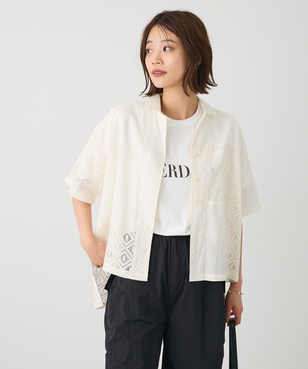 CRAFT STANDARD BOUTIQUE レースパッチワークシャツ 