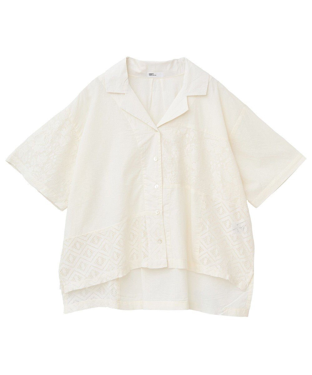 CRAFT STANDARD BOUTIQUE レースパッチワークシャツ 