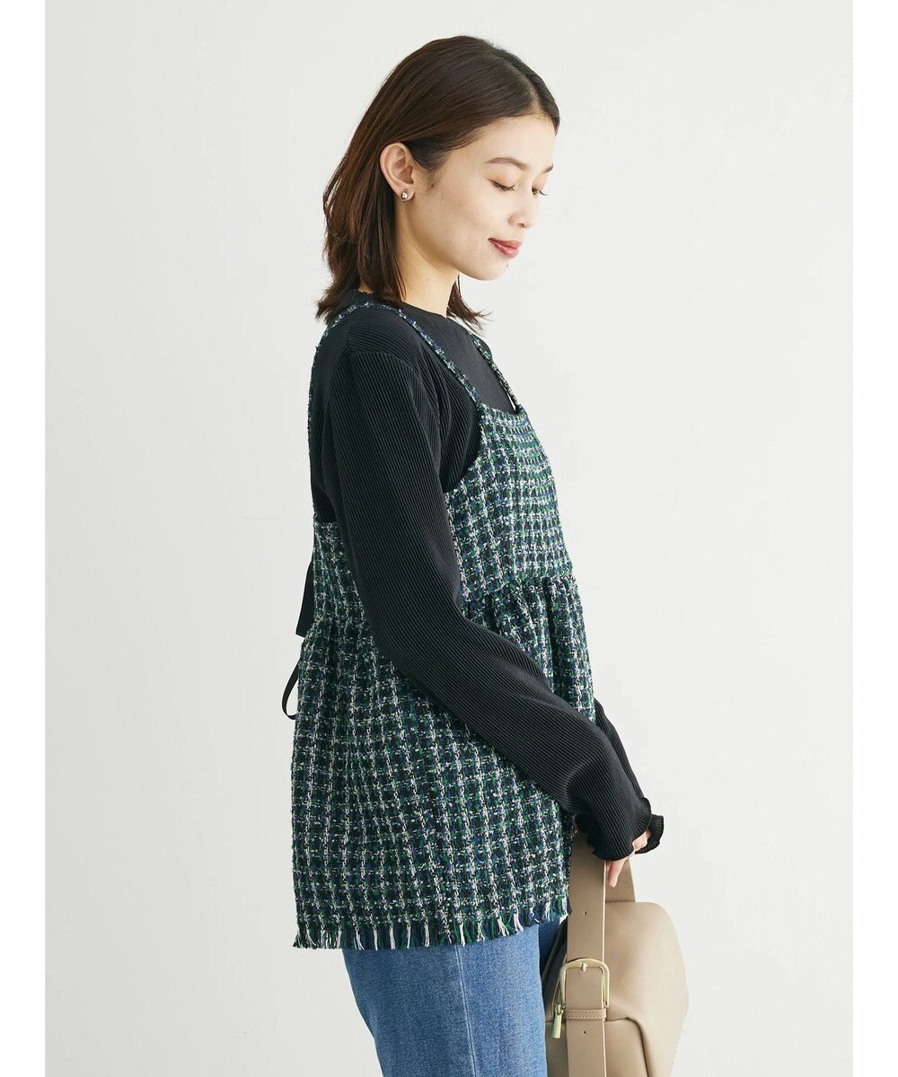 Green Parks ・ＥＬＥＮＣＡＲＥ　ＤＵＥ　ツイードバックリボンキャミ 