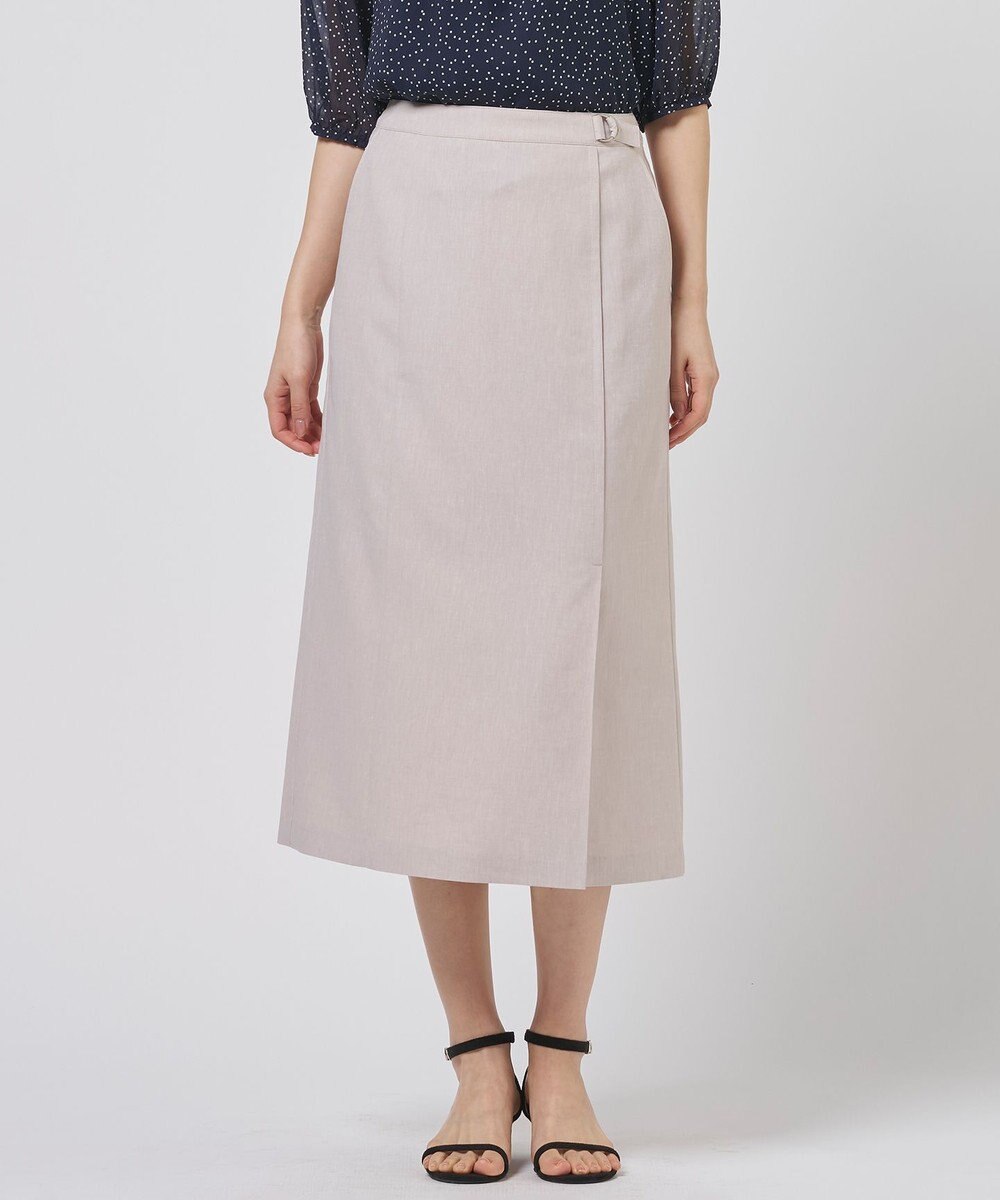 J.PRESS LADIES リネンバイオシャンブレー Aライン スカート 