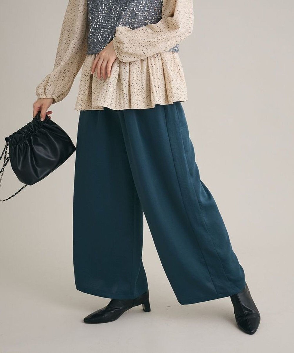 Green Parks つやサテンパンツ 
