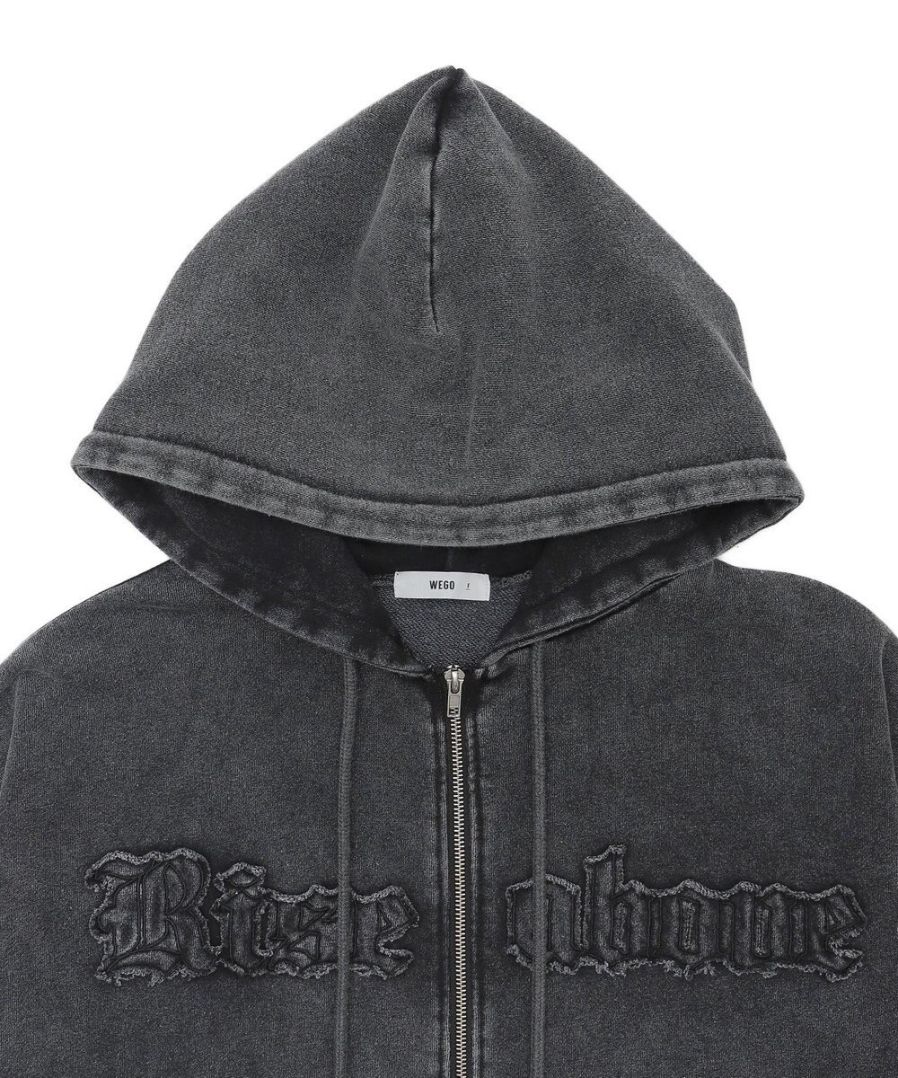 WEGO ロゴヴィンテージウォッシュジップパーカー 