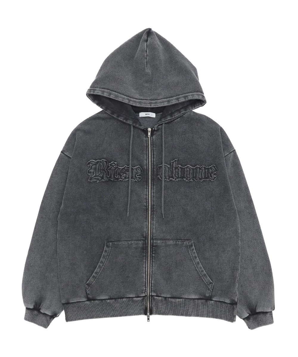 WEGO ロゴヴィンテージウォッシュジップパーカー 