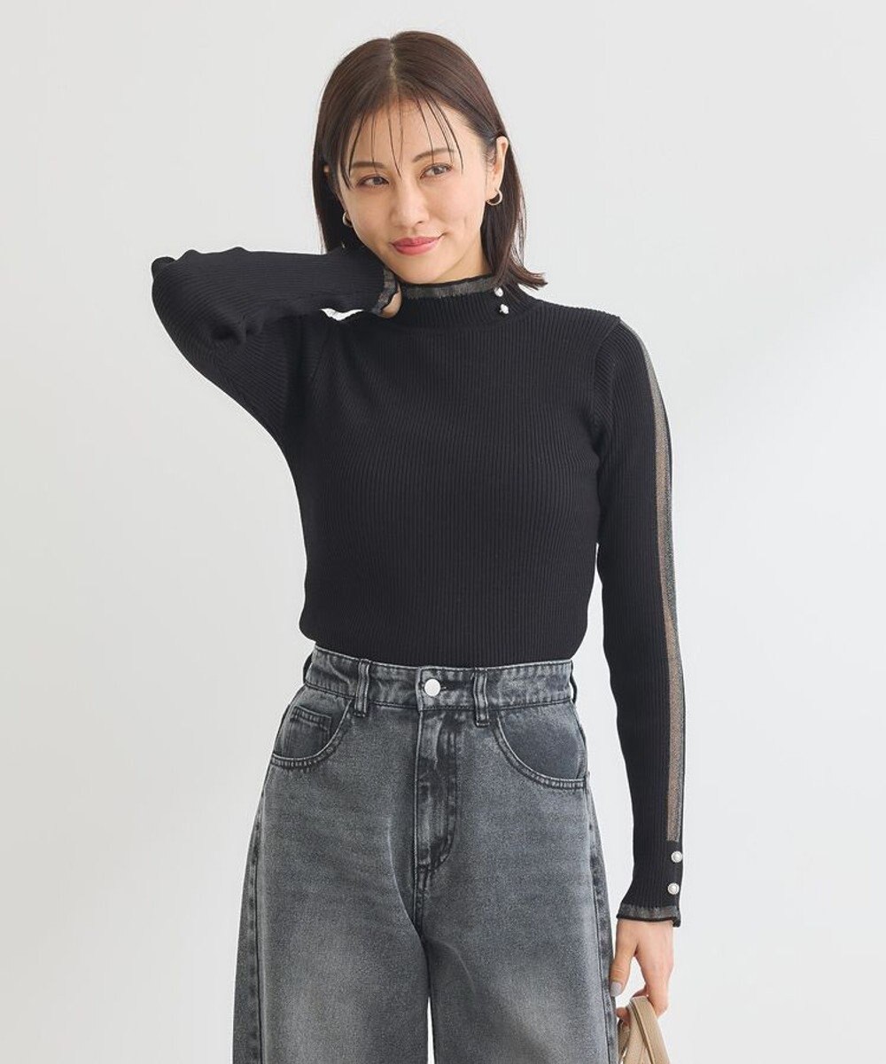 Green Parks ・ｓｗｉｎｇ　ｂｙ　シフォンフリルリブハイネック 