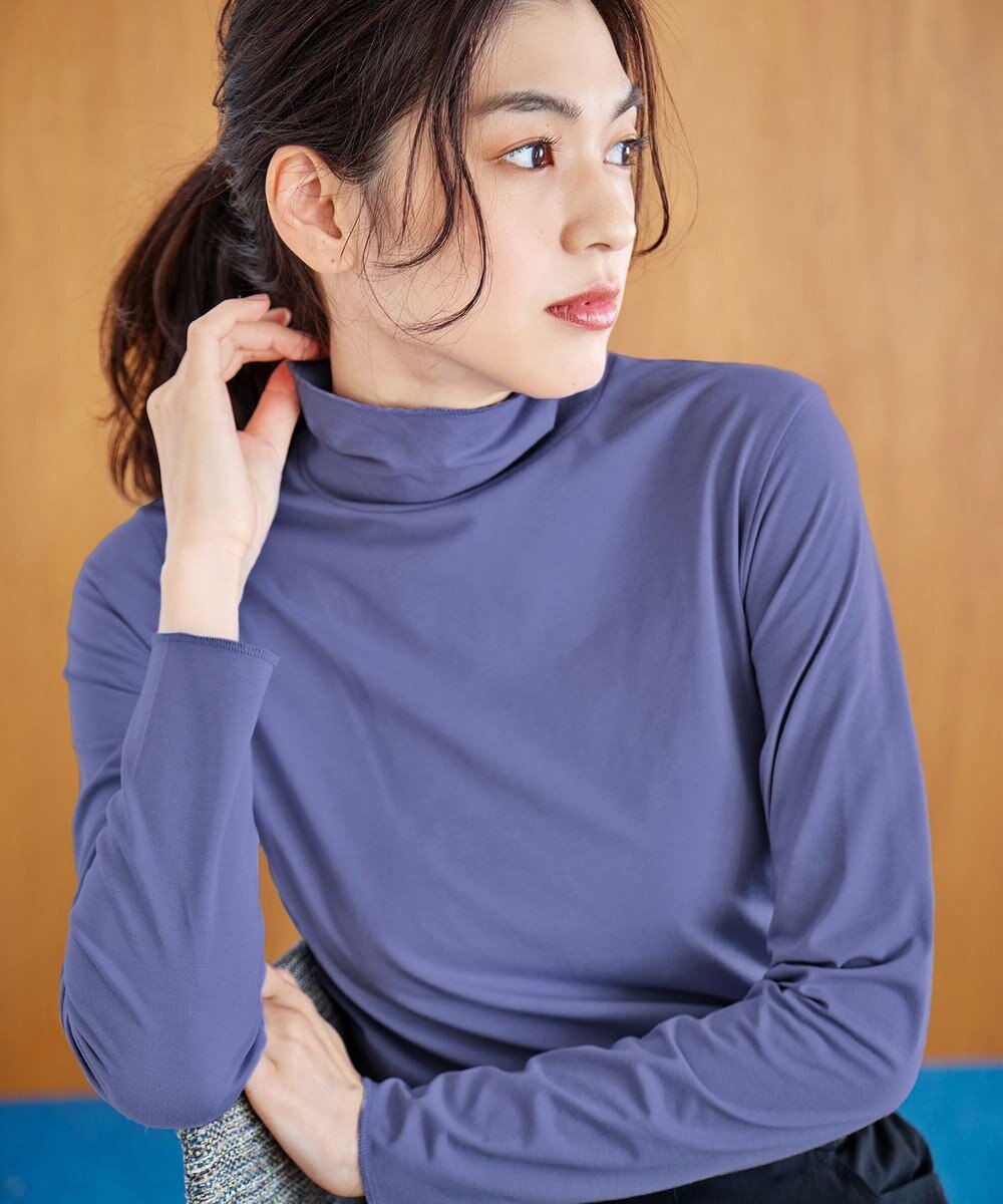 ANY L シアータートルネック 