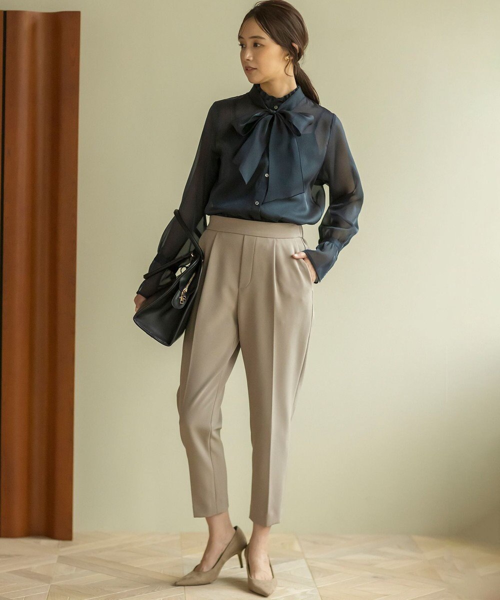 組曲 シャイニーオーガン ボウタイ付きブラウス 