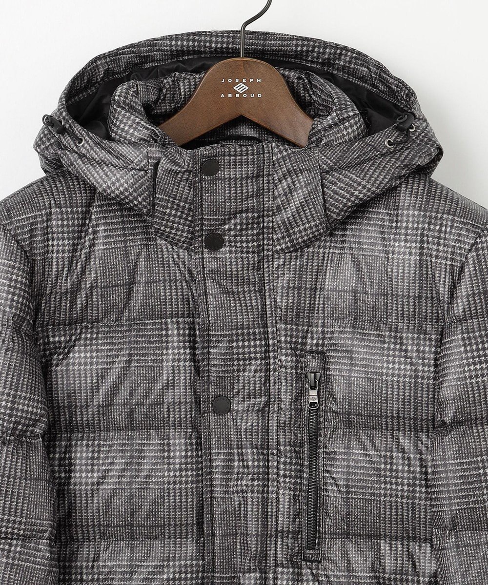 JOSEPH ABBOUD 【撥水/フード取り外し可/ダウン】パウダータフタ ダウン ブルゾン 