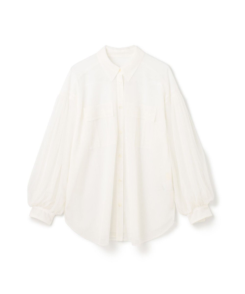 GRACE CONTINENTAL チュールレイヤードシャツ 