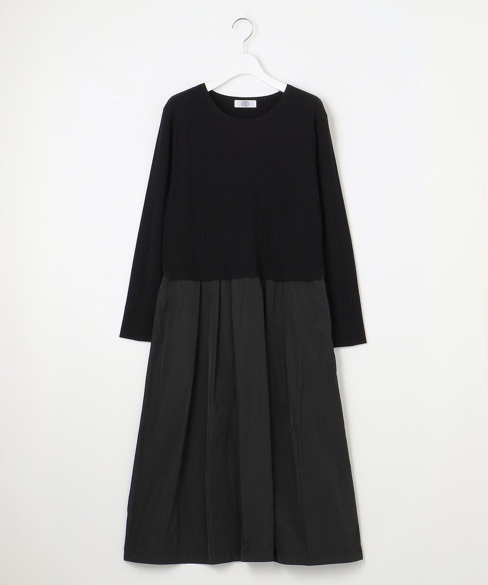 J.PRESS LADIES 【WEB限定・洗える】ニット コンビ ワンピース 